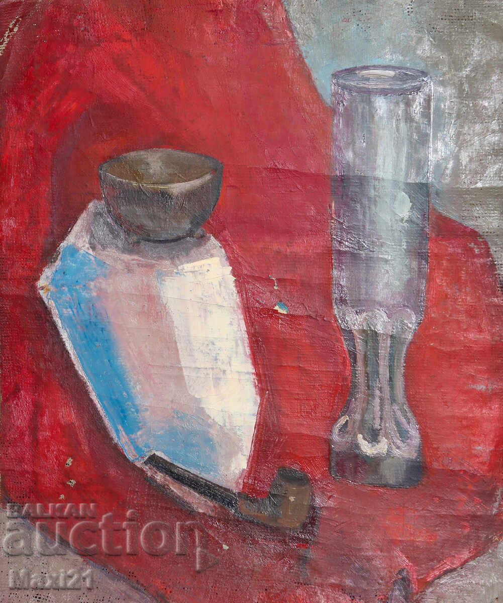 Old oil painting still life