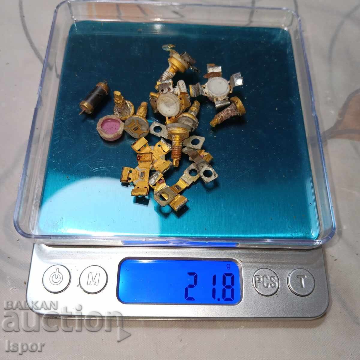 Gold-plated transistors with price 18.00 BGN | € 9.20