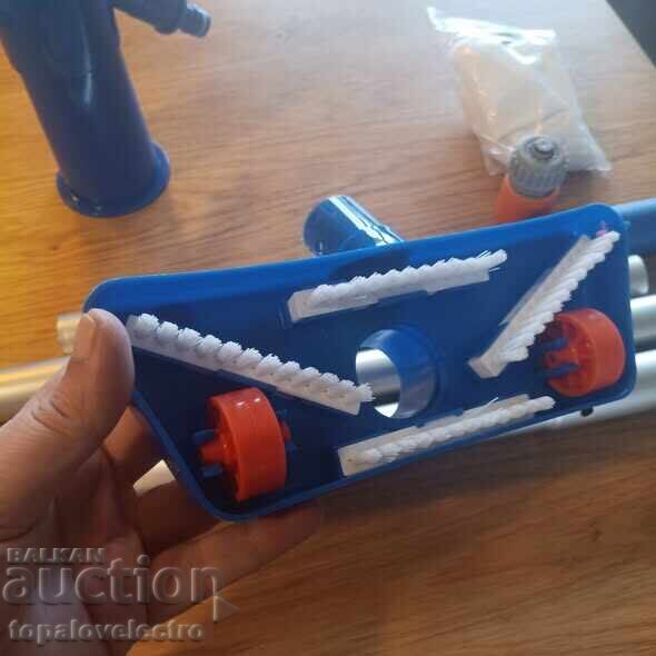Aspirator pentru piscină, cu perie și 4 tije mobile, 143cm - 6