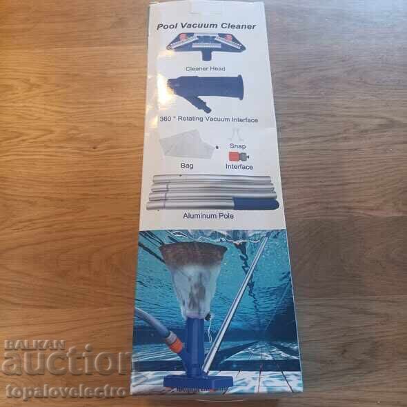 Aspirator pentru piscină, cu perie și 4 tije mobile, 143cm - 7