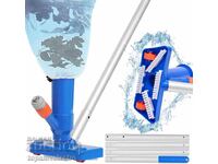Aspirator pentru piscină, cu perie și 4 tije mobile, 143cm