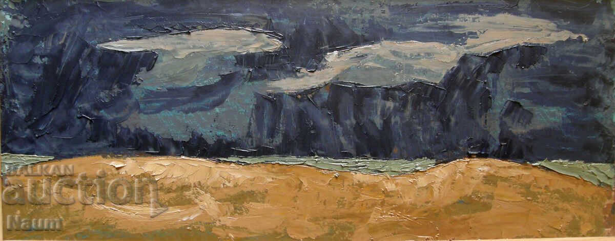 The Sea 5, Vlado Rumenov, 2015, 25/70 cm, oil on canvas