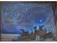 Θάλασσα 6, Βλάδο Ρουμένοφ, 2013, 40/50 εκ. παστέλ κ-ν