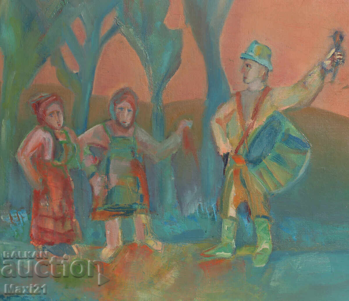 Oil painting, figurative composition - 5 Oil painting, figurative composition - 5