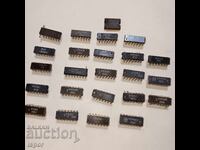 USSR microcircuits, visible gold plating