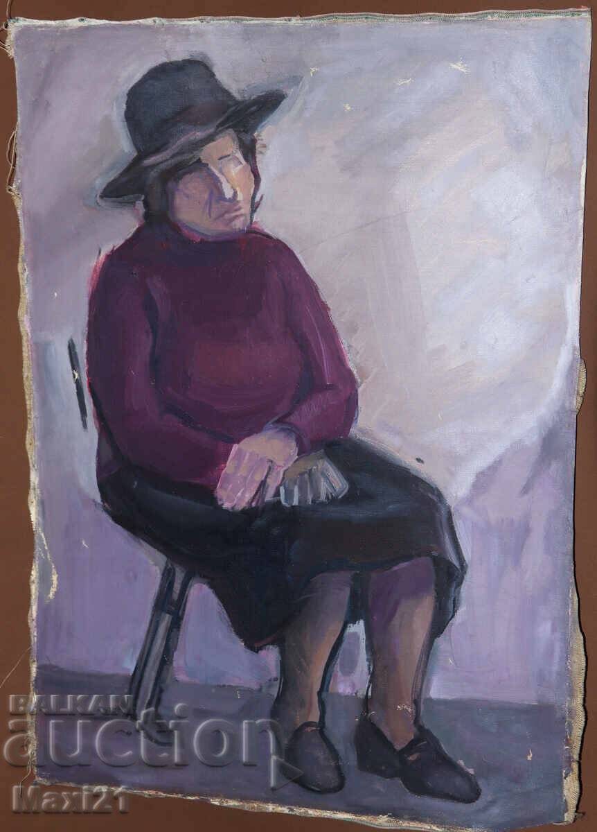 Old oil painting, female portrait with price 260.00 BGN | € 132.94