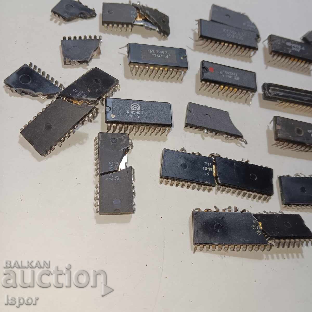 Large microchips with visible gold plating with price 15.00 BGN | € 7.67