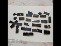 Large microchips with visible gold plating