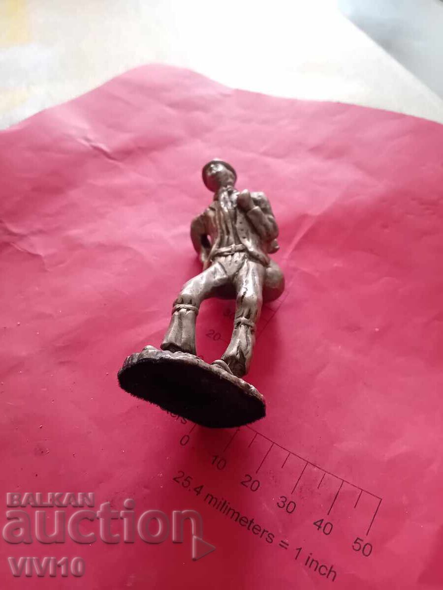 Доставка на Старинна фигурка, калай, пътешественик