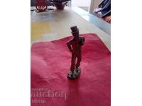 Старинна фигурка, калай, пътешественик