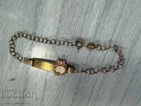 Children's silver bracelet with gold plating №7542