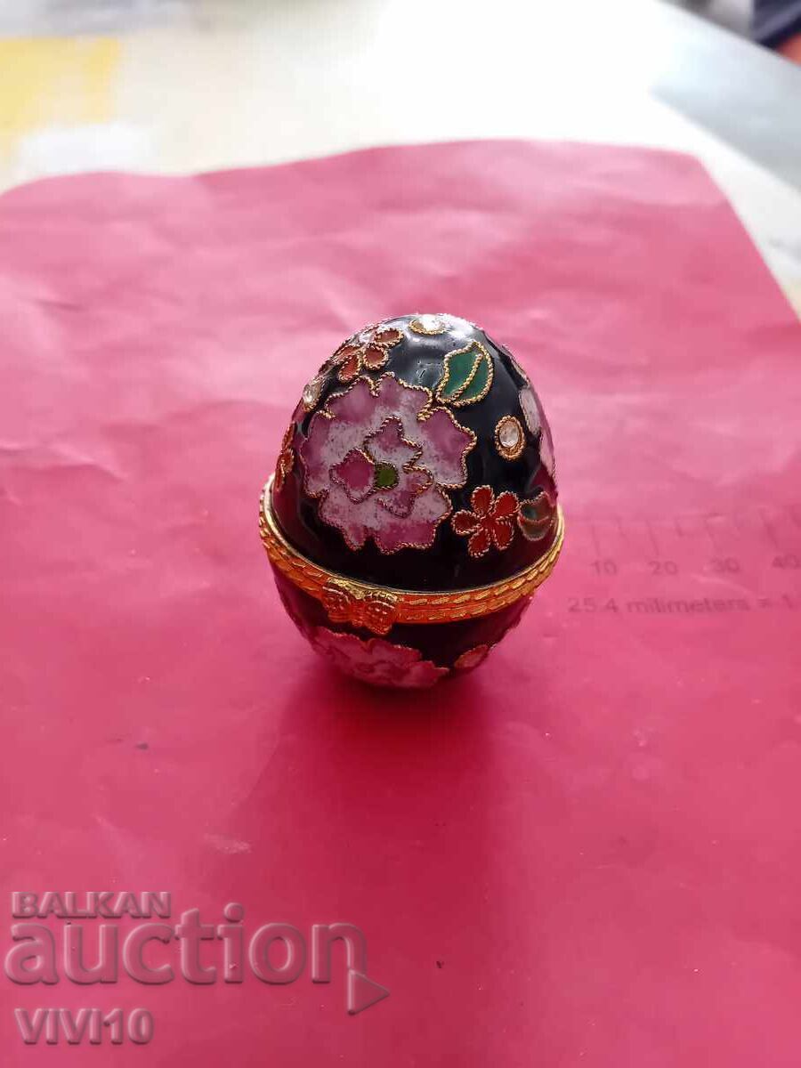Cutie veche de bijuterii, email, cloisonné