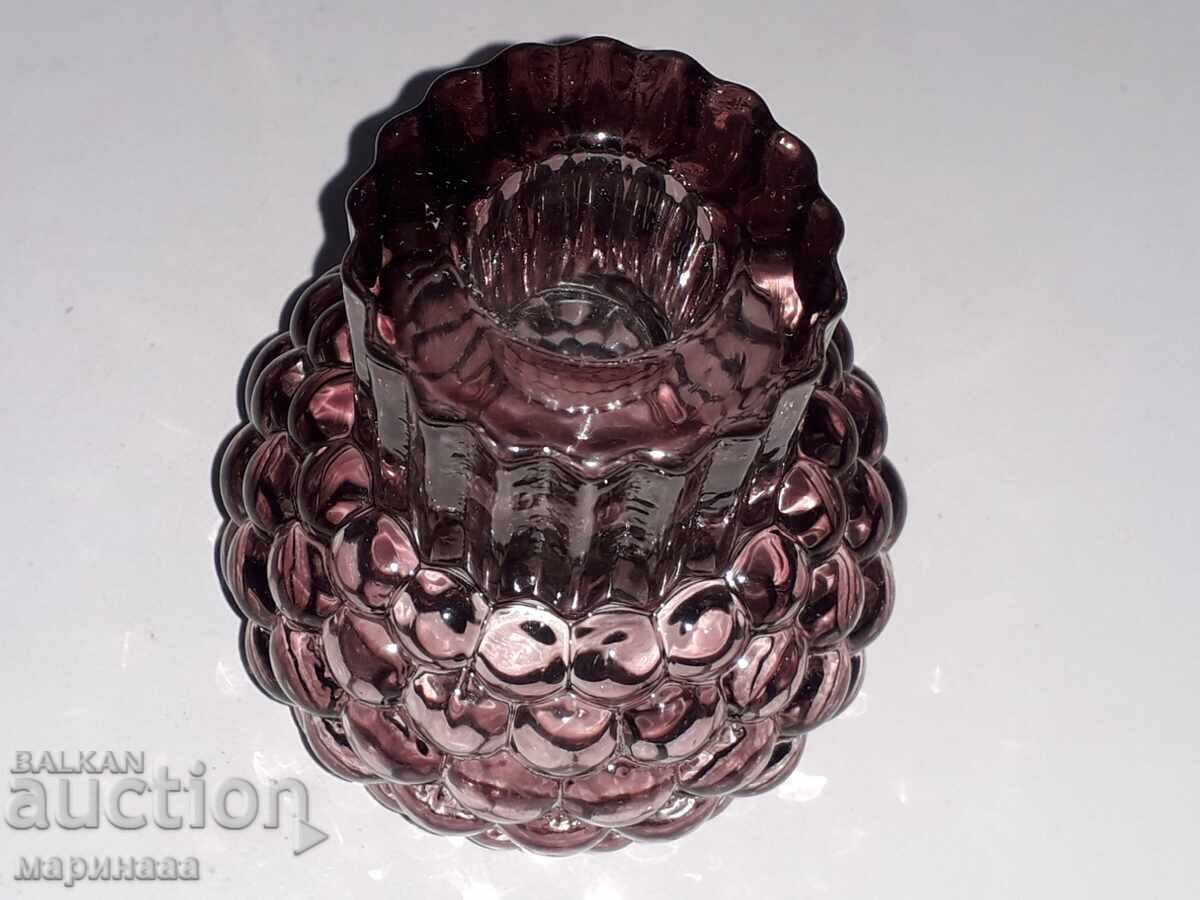 Auction  MASSIVE DOUBLE GLASS CANDLEHOLDER