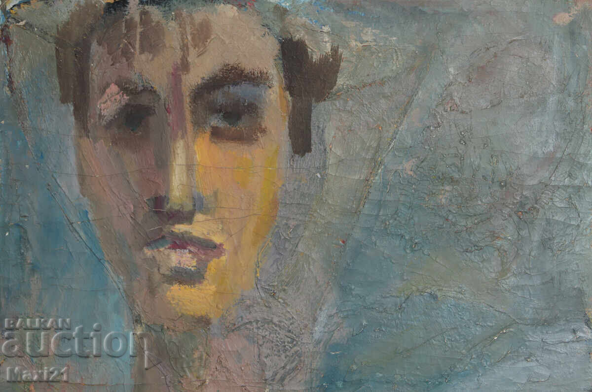 Delivery of Old oil painting male portrait