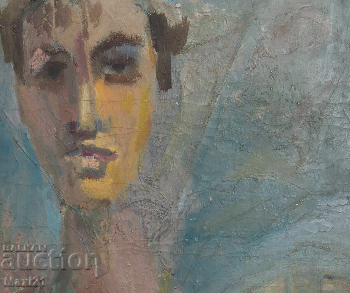 Old oil painting male portrait - 5