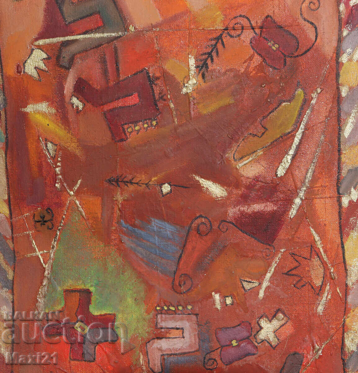 Abstract painting, oil paints on canvas - 5