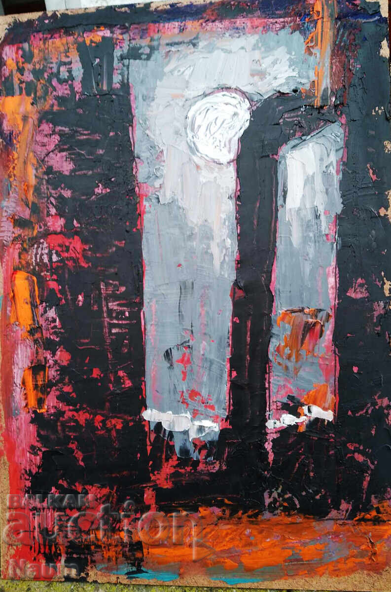 Through the Window, Vlado Rumenov, 2023, 50/35 cm, oil on canvas