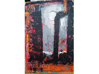 Through the Window, Vlado Rumenov, 2023, 50/35 cm, oil on canvas