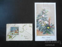 Old New Year cards, 2 pieces