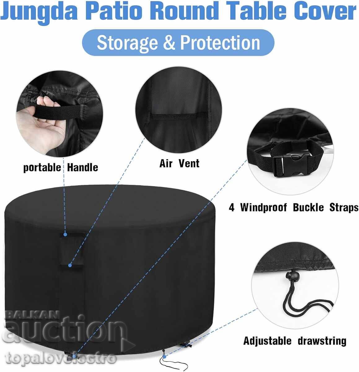 Licitație Husa de protecție rotundă pentru mobilier de grădină, impermeabilă, 128cm