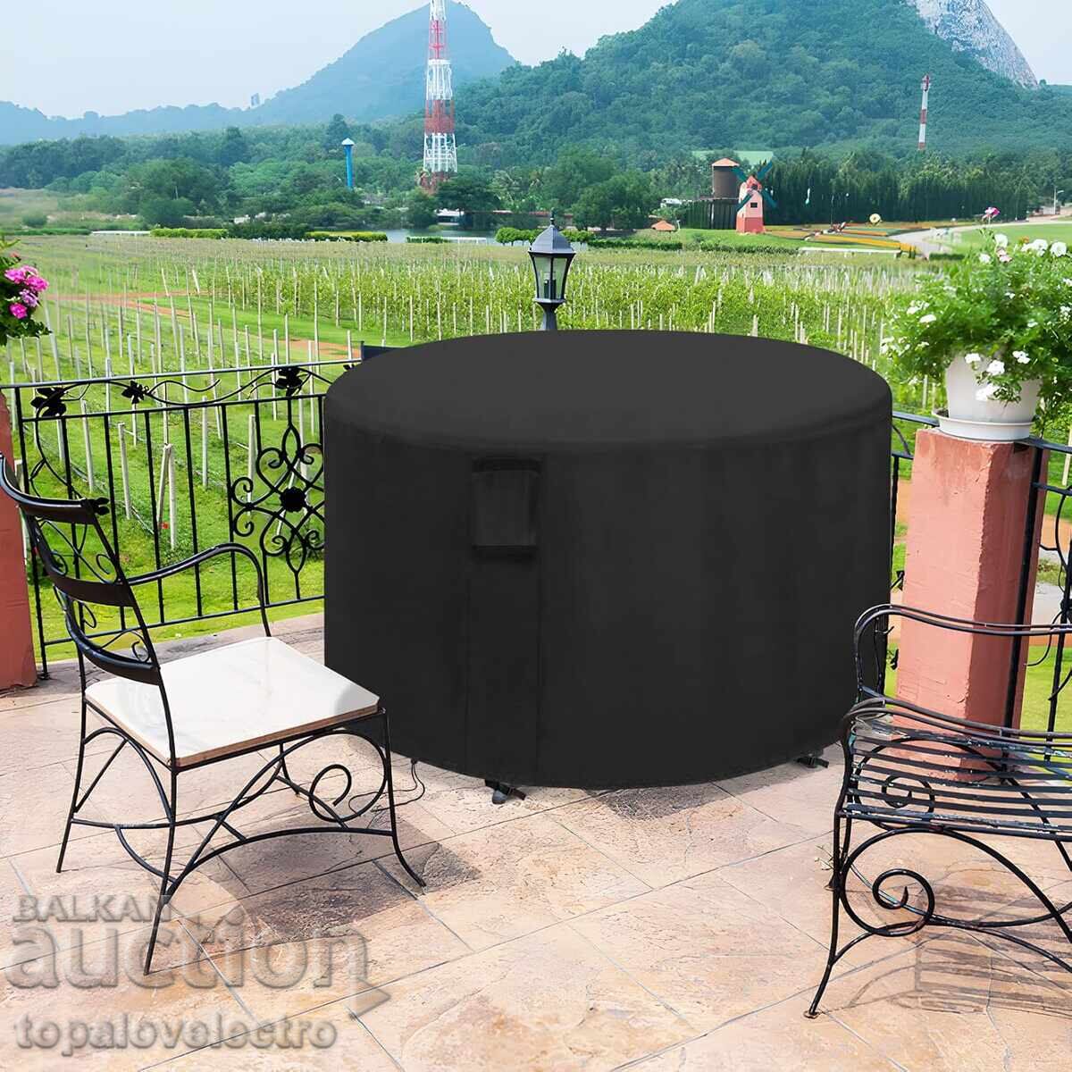 Husa de protecție rotundă pentru mobilier de grădină, impermeabilă, 128cm - 5