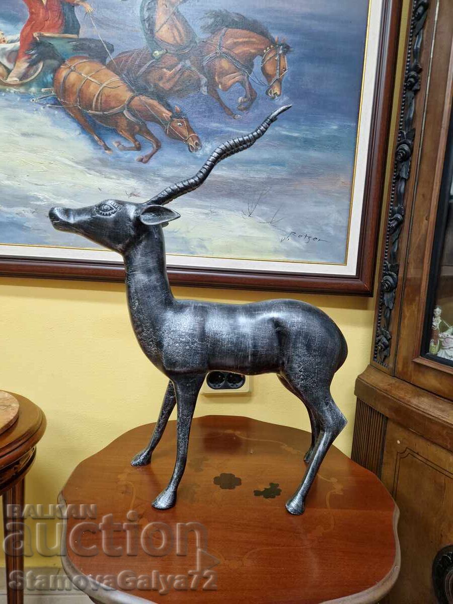 Beautiful, huge metal figure statuette