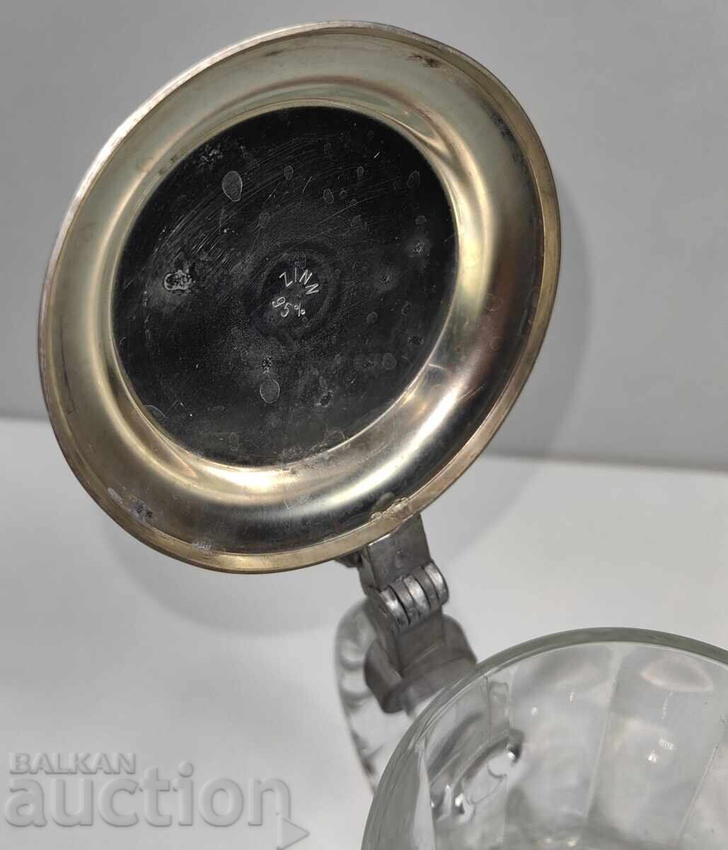 Auction  German Beer Stein with Lid, Excellent Condition