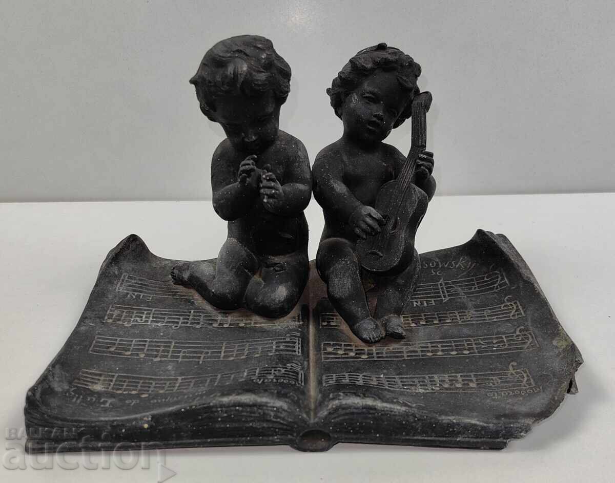 Delivery of Metal Composition Figure Statuette Music Notes With Remarks