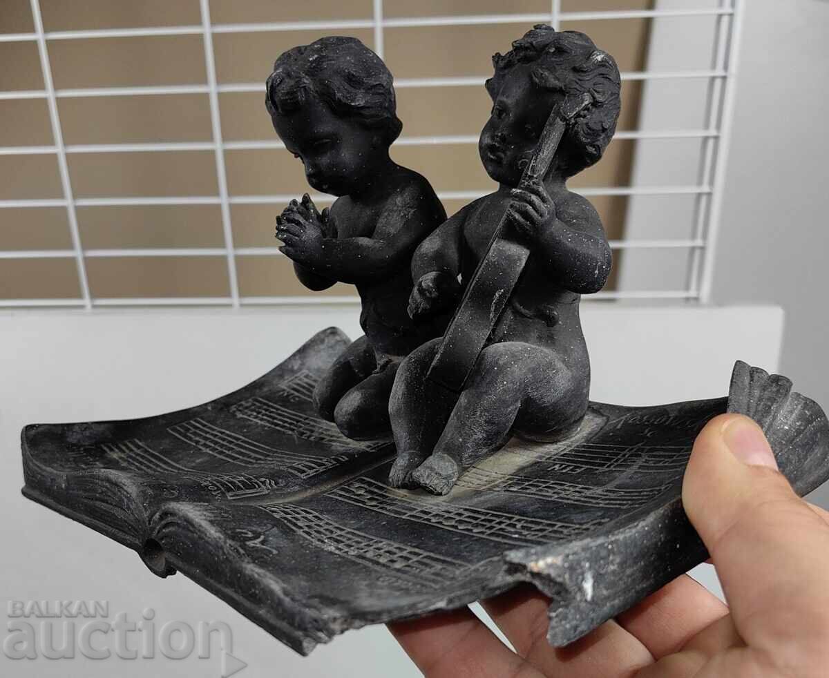 Metal Composition Figure Statuette Music Notes With Remarks - 5