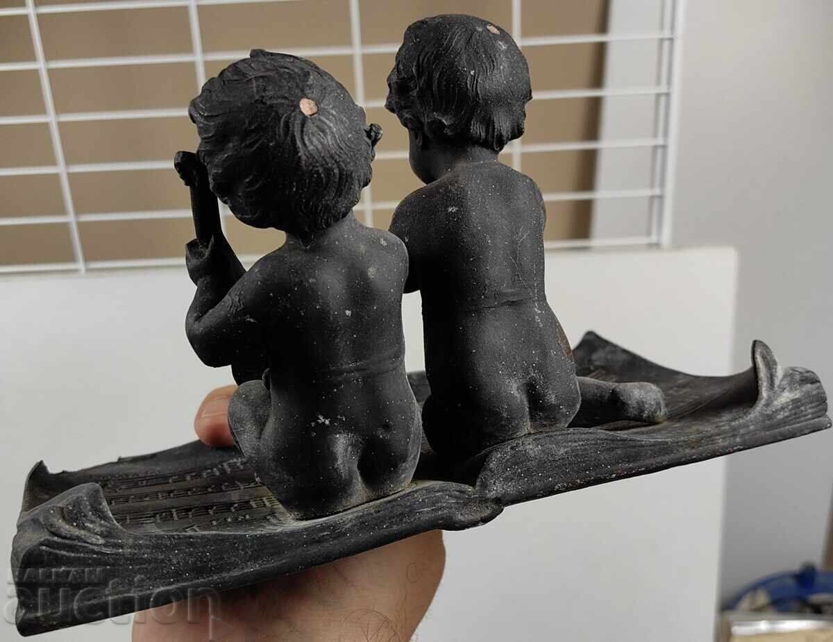 Metal Composition Figure Statuette Music Notes With Remarks - 7