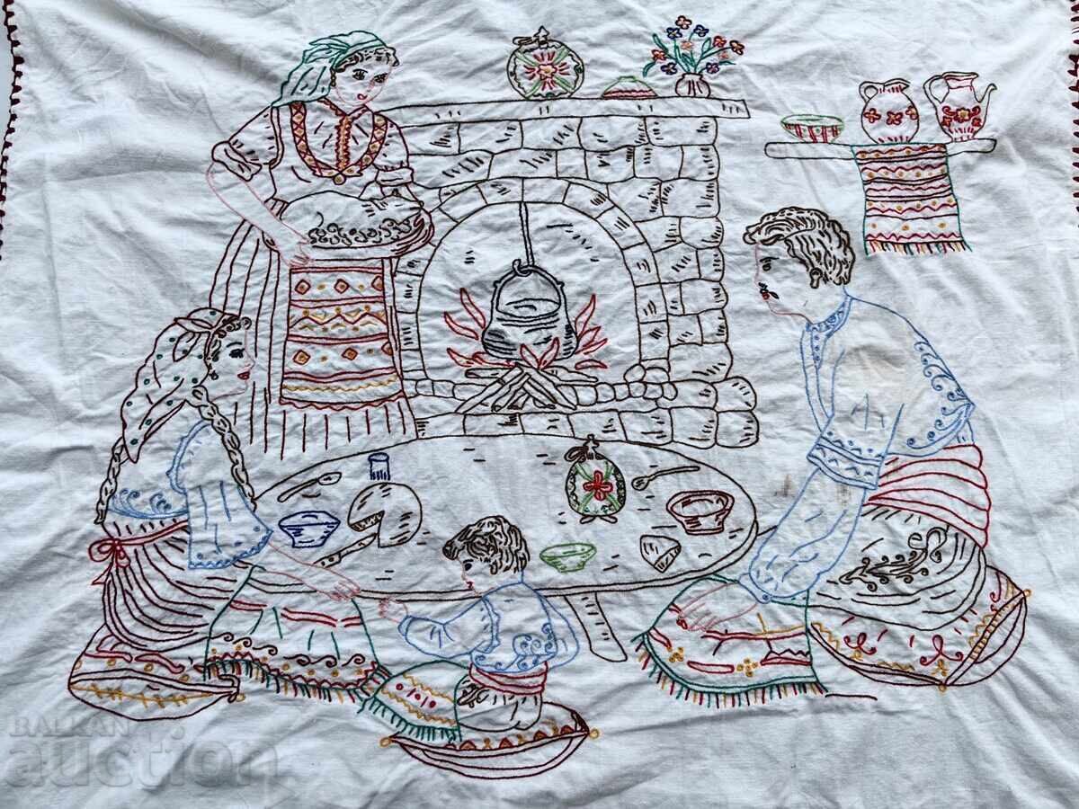 COVOR CHILIM BRODAT MANUAL PENTRU PERETE ȘEVIȚĂ FOLCLOR ETNO cu preț 195.00 BGN | € 99.70