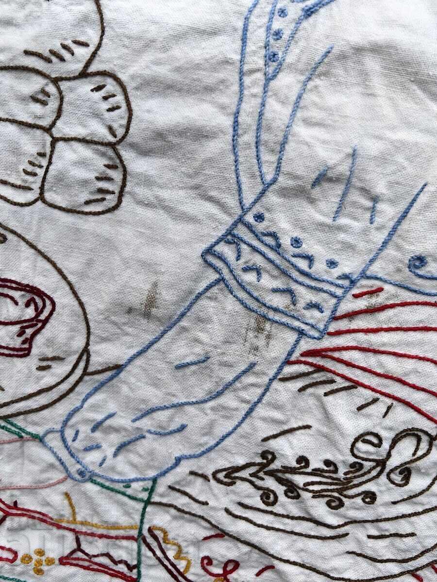 Livrarea COVOR CHILIM BRODAT MANUAL PENTRU PERETE ȘEVIȚĂ FOLCLOR ETNO