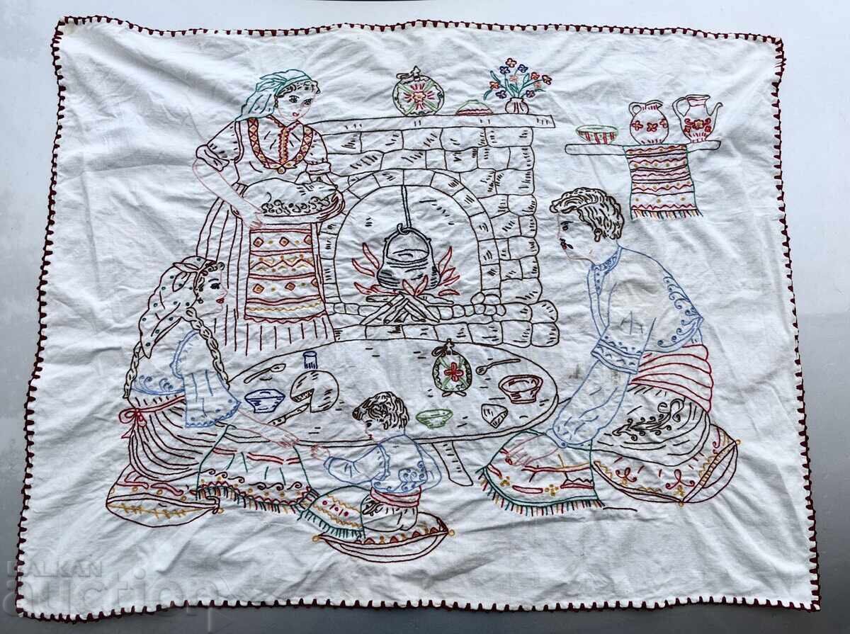 COVOR CHILIM BRODAT MANUAL PENTRU PERETE ȘEVIȚĂ FOLCLOR ETNO