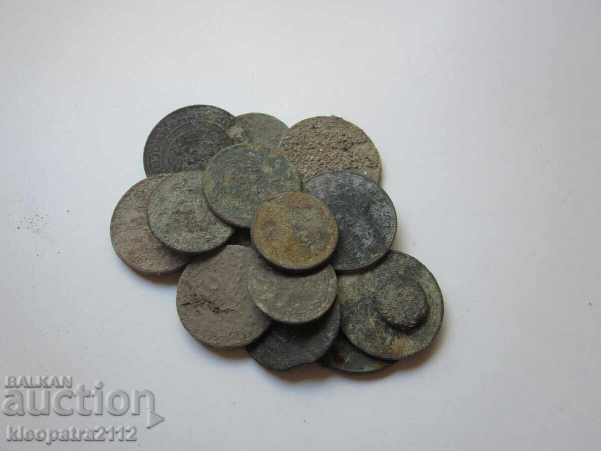 Bulgarian coins - 16pcs uncleaned with price 40.00 BGN | € 20.45