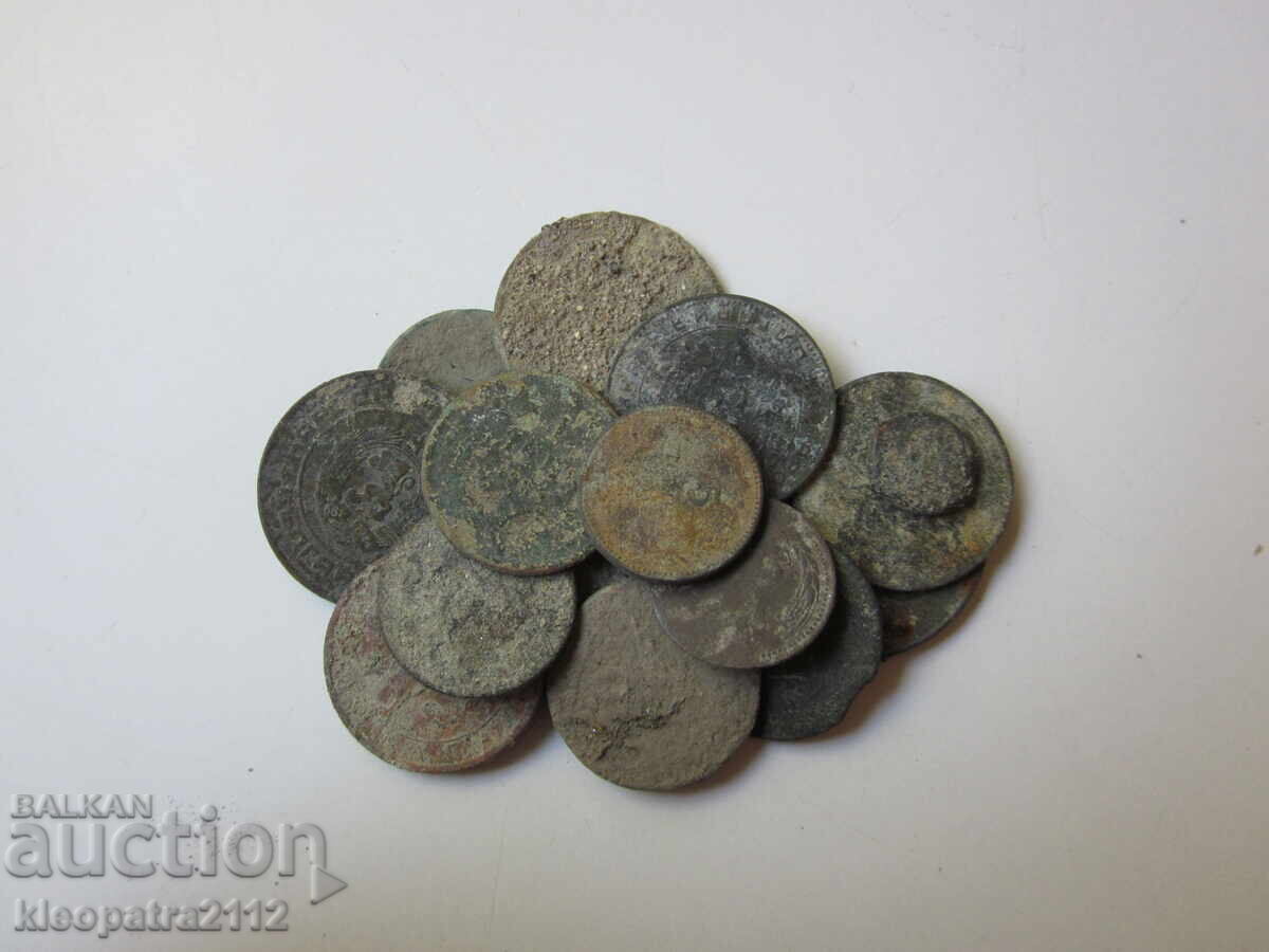 Bulgarian coins - 16pcs uncleaned