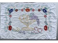 Hand-embroidered rug carpet for wall shevitza folklore ethno
