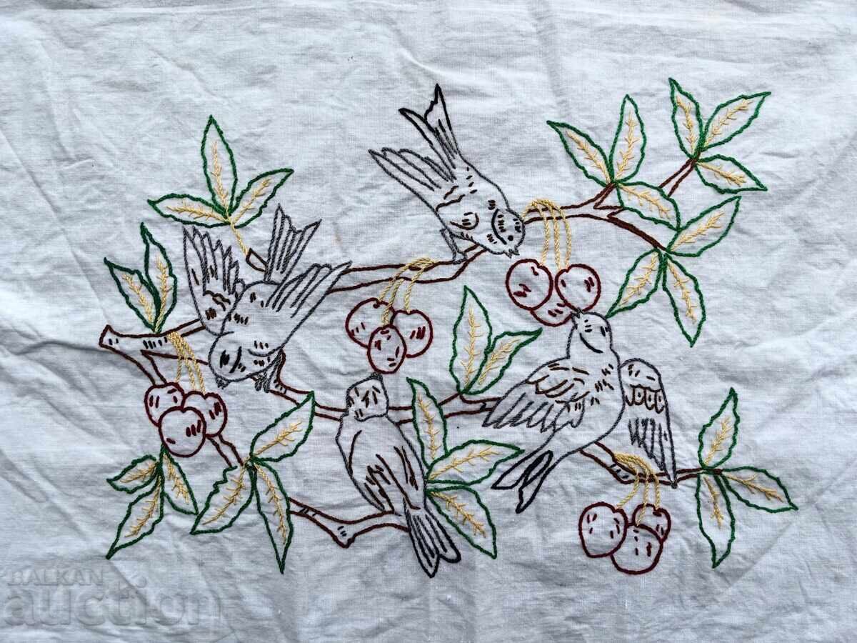 РЪЧНО БРОДИРАН КОВЬОР КИЛИМ ЗА СТЕНА ШЕВИЦА ФОЛКЛОР ЕТНО с цена 39.00 лв. | € 19.94