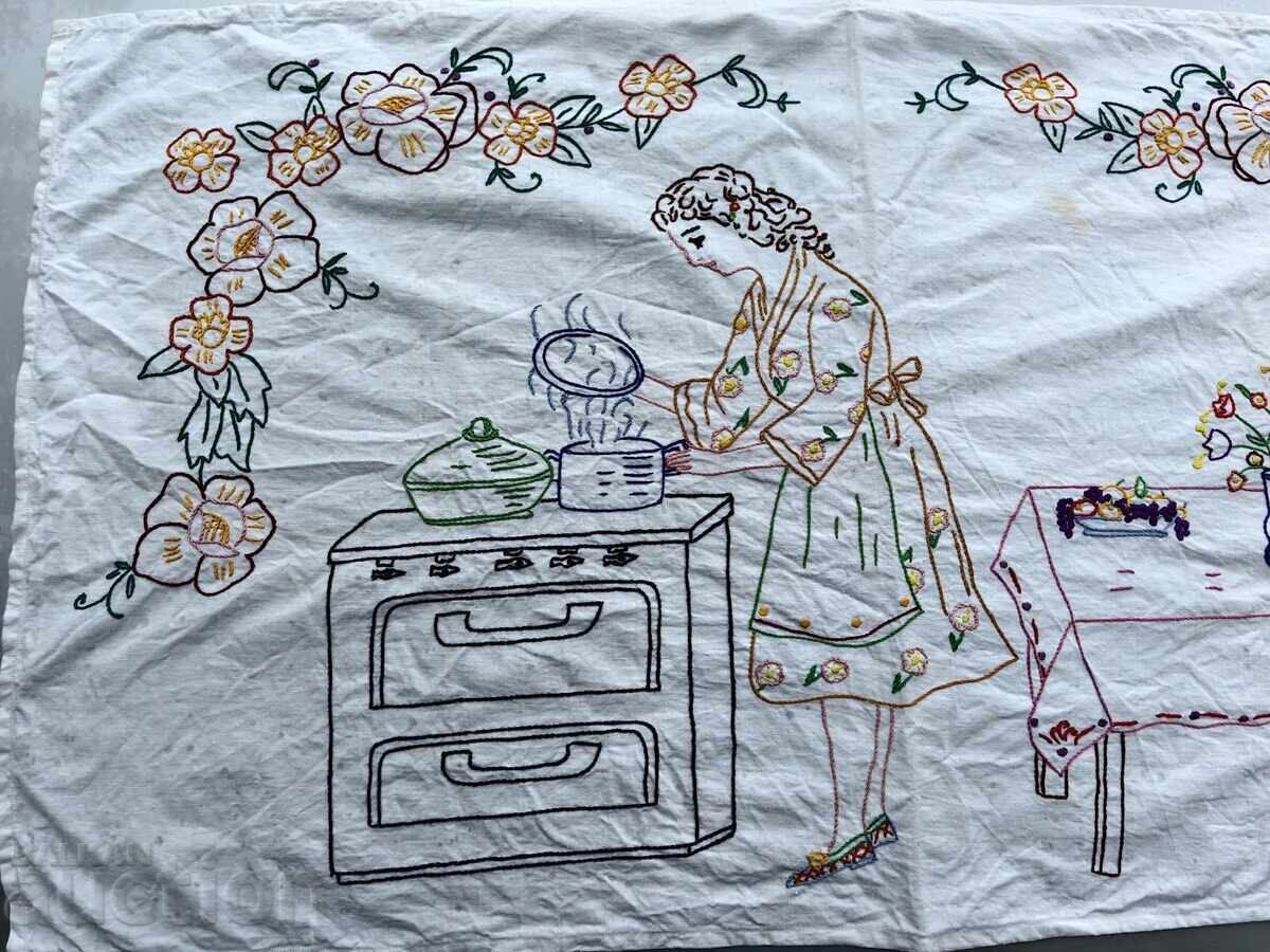 Hand-embroidered rug carpet for wall shevitza folklore ethno with price 75.00 BGN | € 38.35