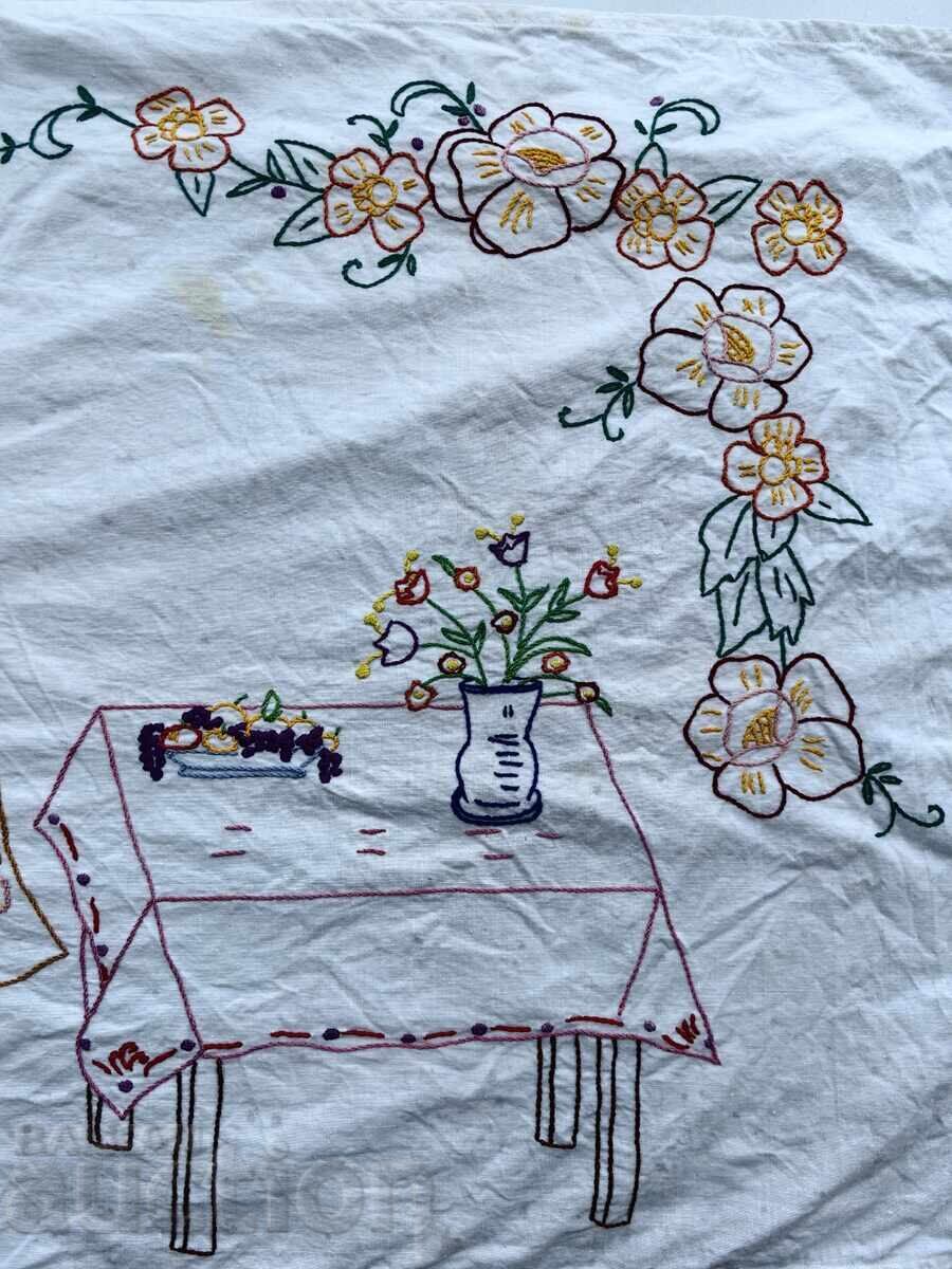 Auction  Hand-embroidered rug carpet for wall shevitza folklore ethno