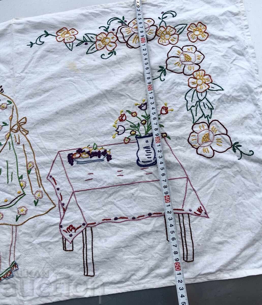 Hand-embroidered rug carpet for wall shevitza folklore ethno - 5