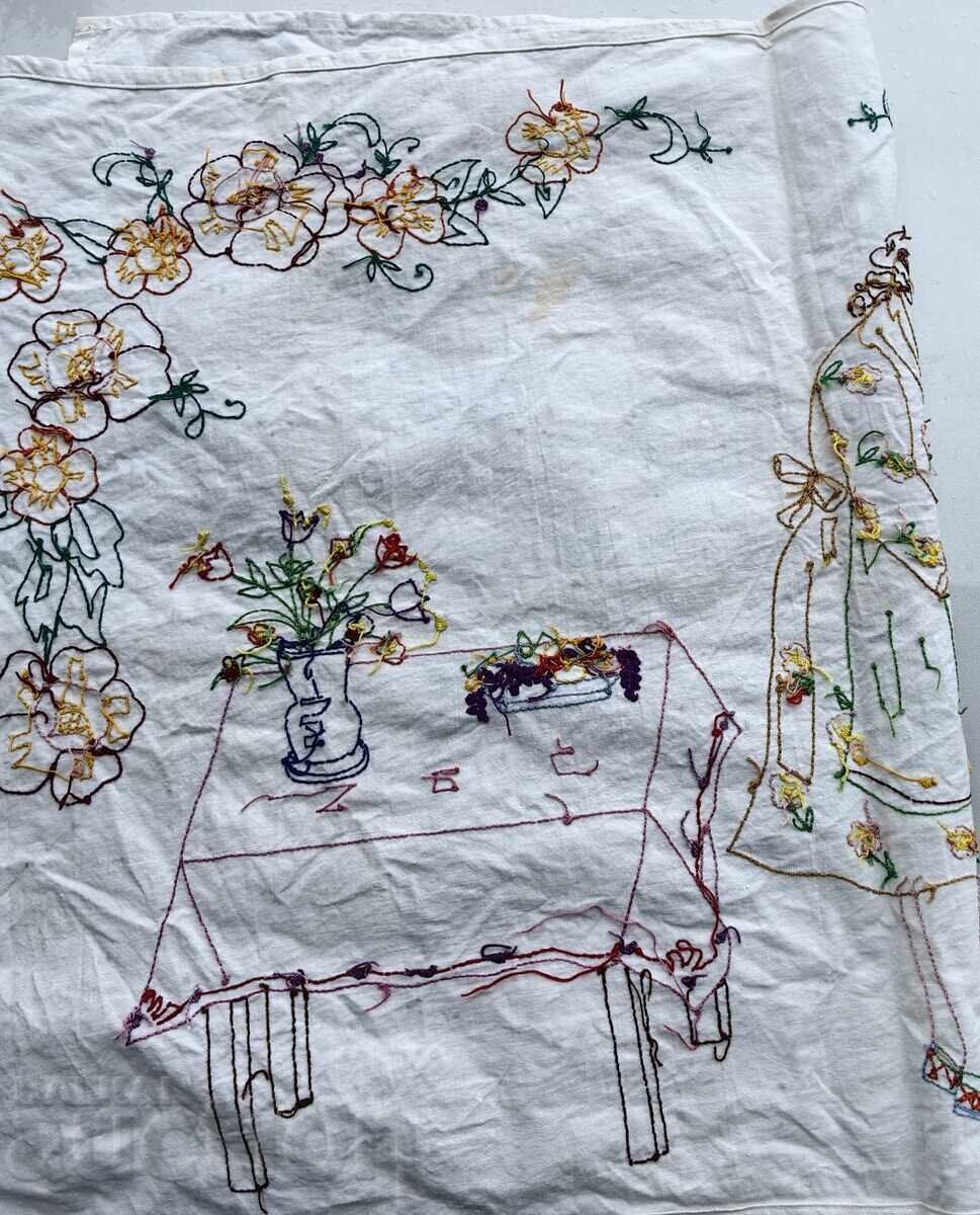 Hand-embroidered rug carpet for wall shevitza folklore ethno - 7