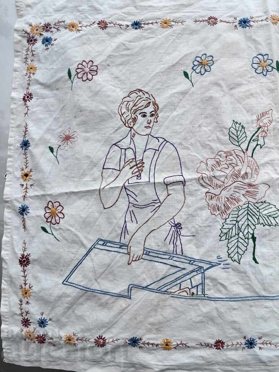 Hand-embroidered rug carpet for wall shevitza folklore ethno with price 45.00 BGN | € 23.01