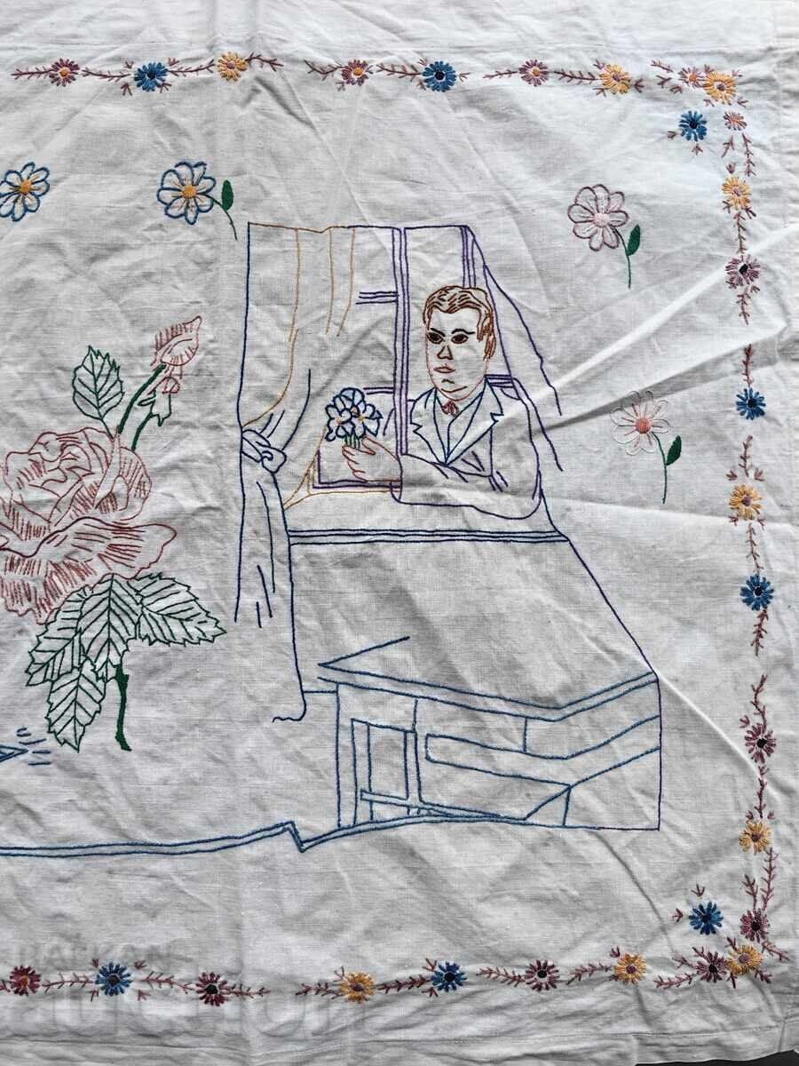 Auction  Hand-embroidered rug carpet for wall shevitza folklore ethno