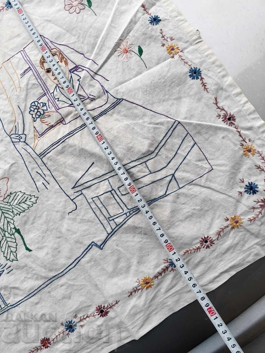 Hand-embroidered rug carpet for wall shevitza folklore ethno - 5