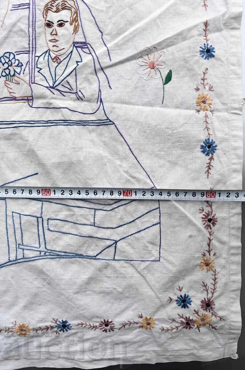 Hand-embroidered rug carpet for wall shevitza folklore ethno - 6