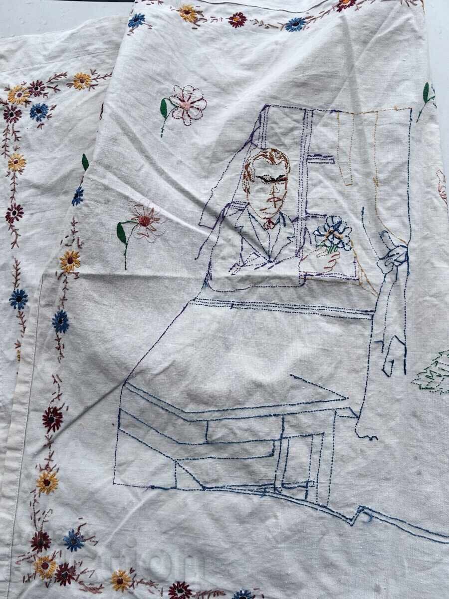 Hand-embroidered rug carpet for wall shevitza folklore ethno - 7