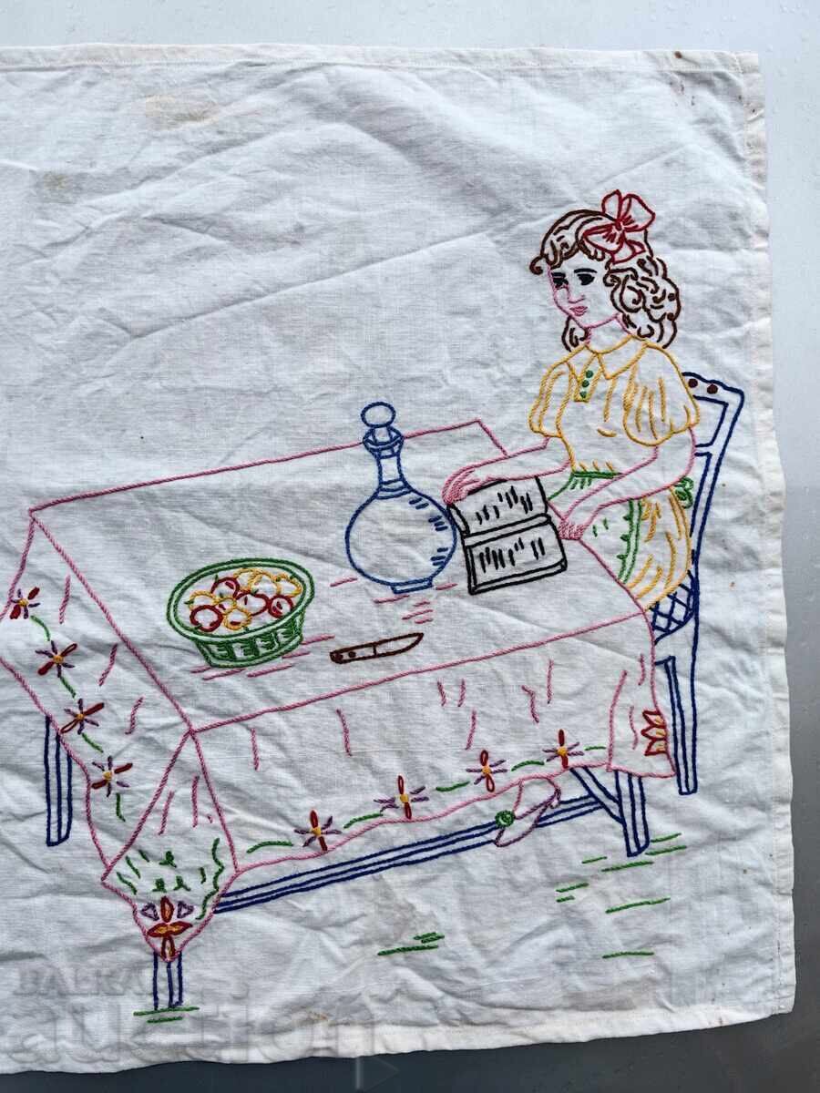 Auction  Hand-embroidered rug carpet for wall shevitza folklore ethno