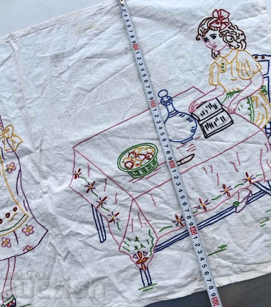 Hand-embroidered rug carpet for wall shevitza folklore ethno - 5