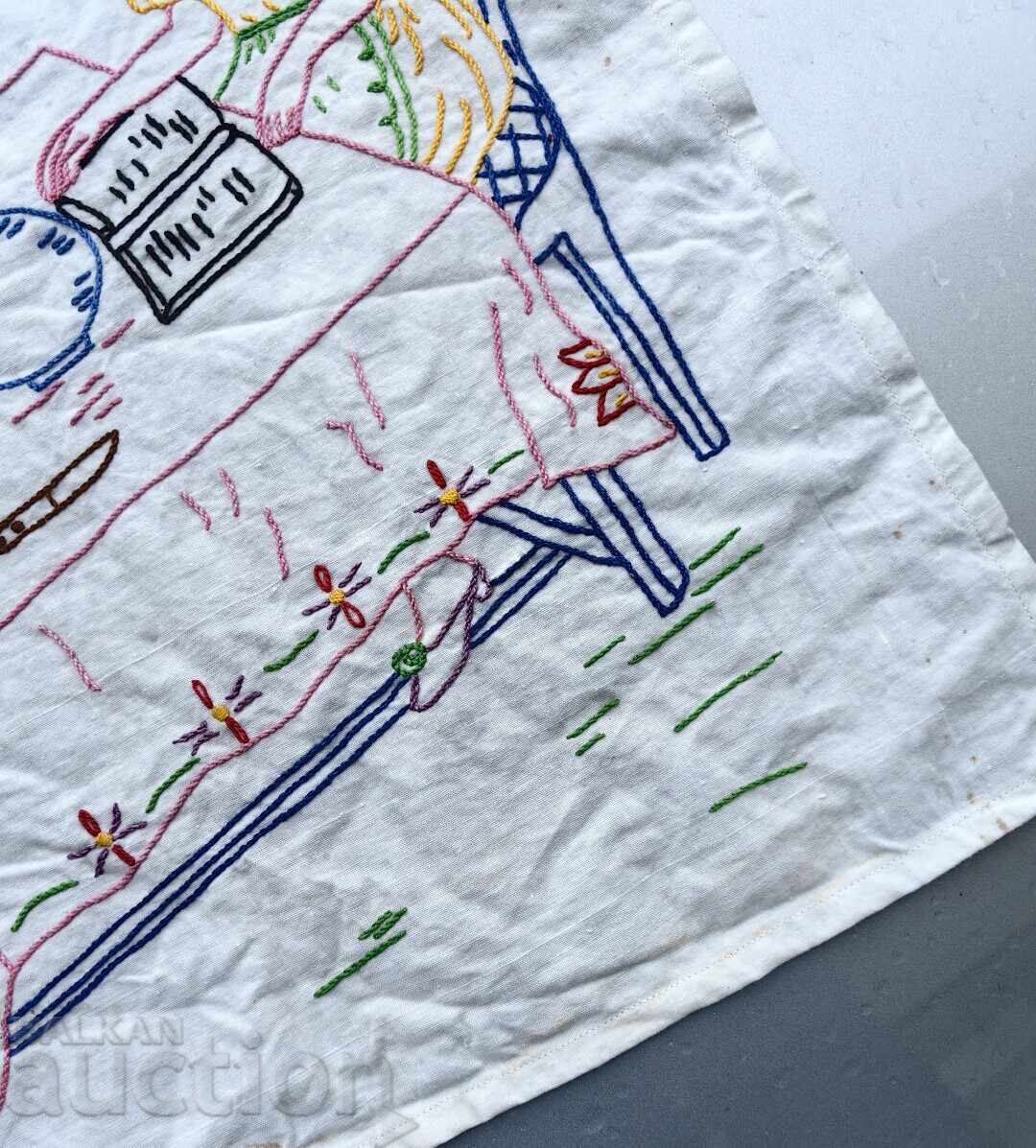 Hand-embroidered rug carpet for wall shevitza folklore ethno - 7