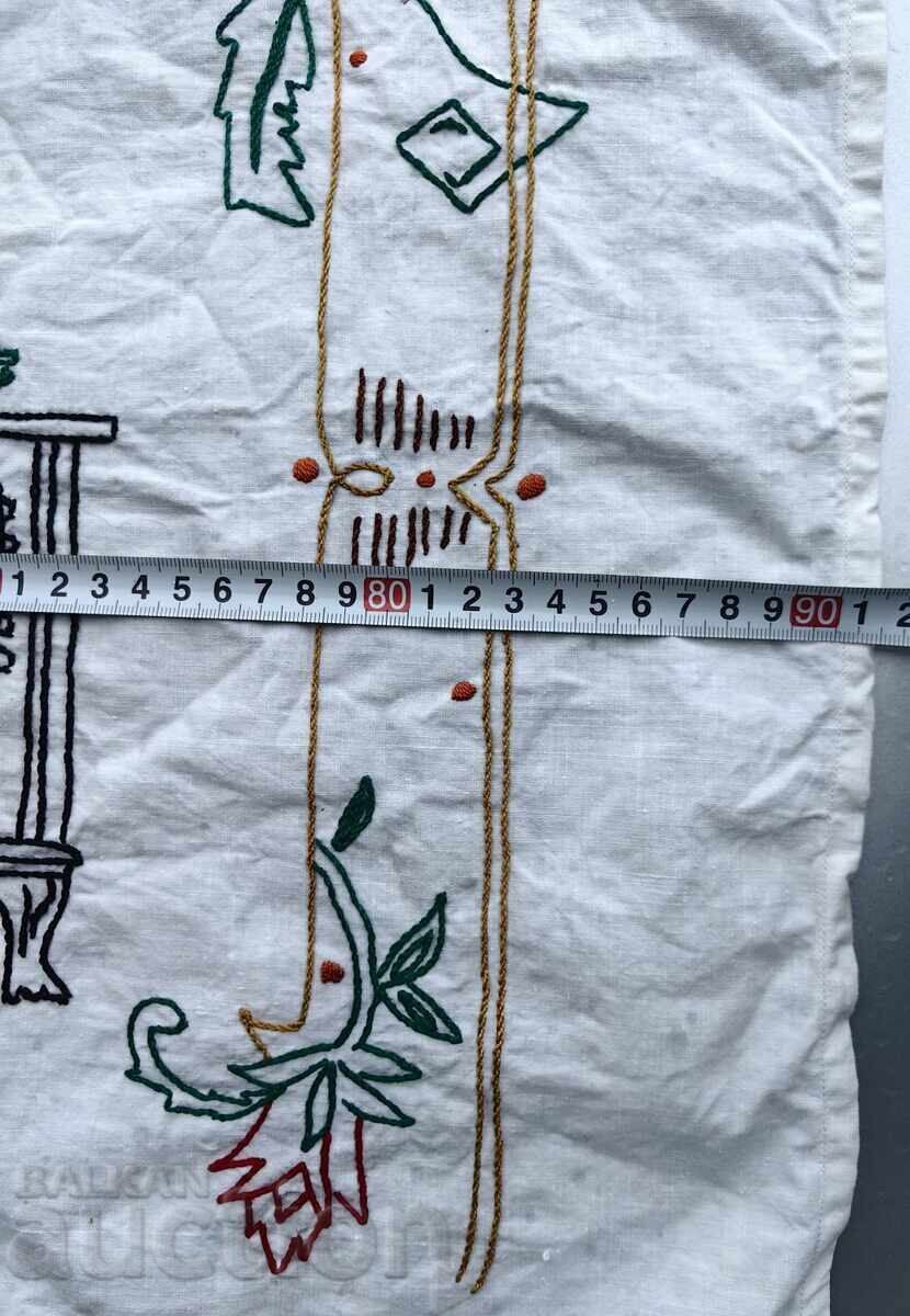 HAND-EMBROIDERED RUG CARPET WALL EMBROIDERY FOLKLORE ETHNO FISHERMAN - 6